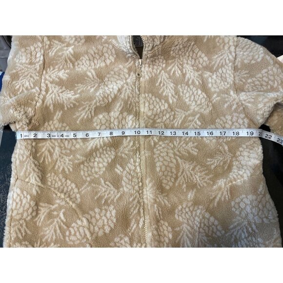 Black Mountain Tan White Full Zip Fleece Jacket Sz XS - Picture 6 of 9